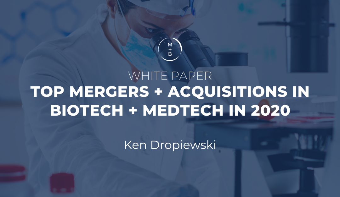 Top Mergers + Acquisitions in Biotech + Medtech in 2020