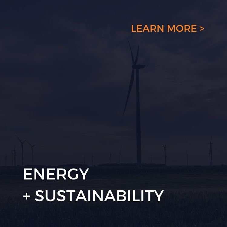The Energy + Sustainability Practice serves mid-sized companies nationally including alternative energy, oil, gas, and clean technology.