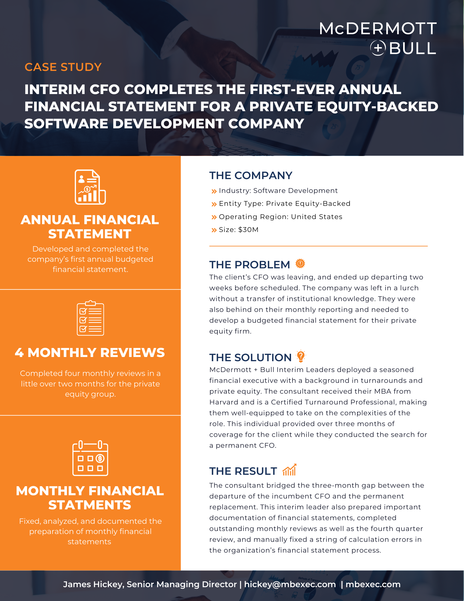 Interim CFO Case Study