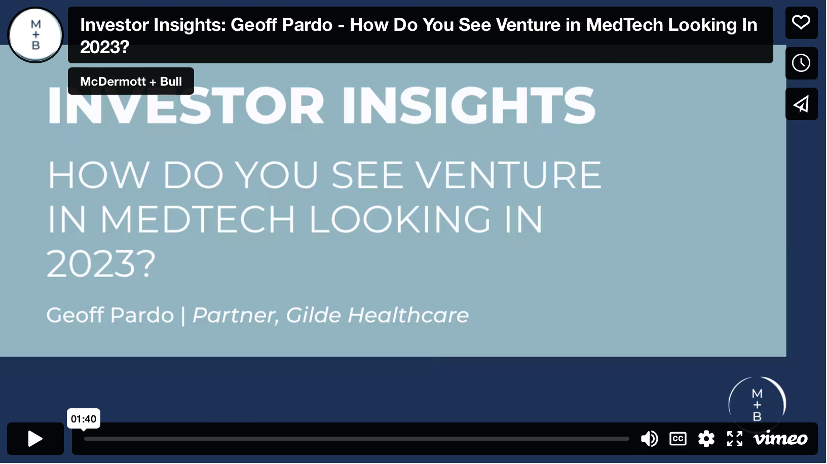 Investor Insights Geoff Pardo How Do You See Venture in MedTech Looking In 2023