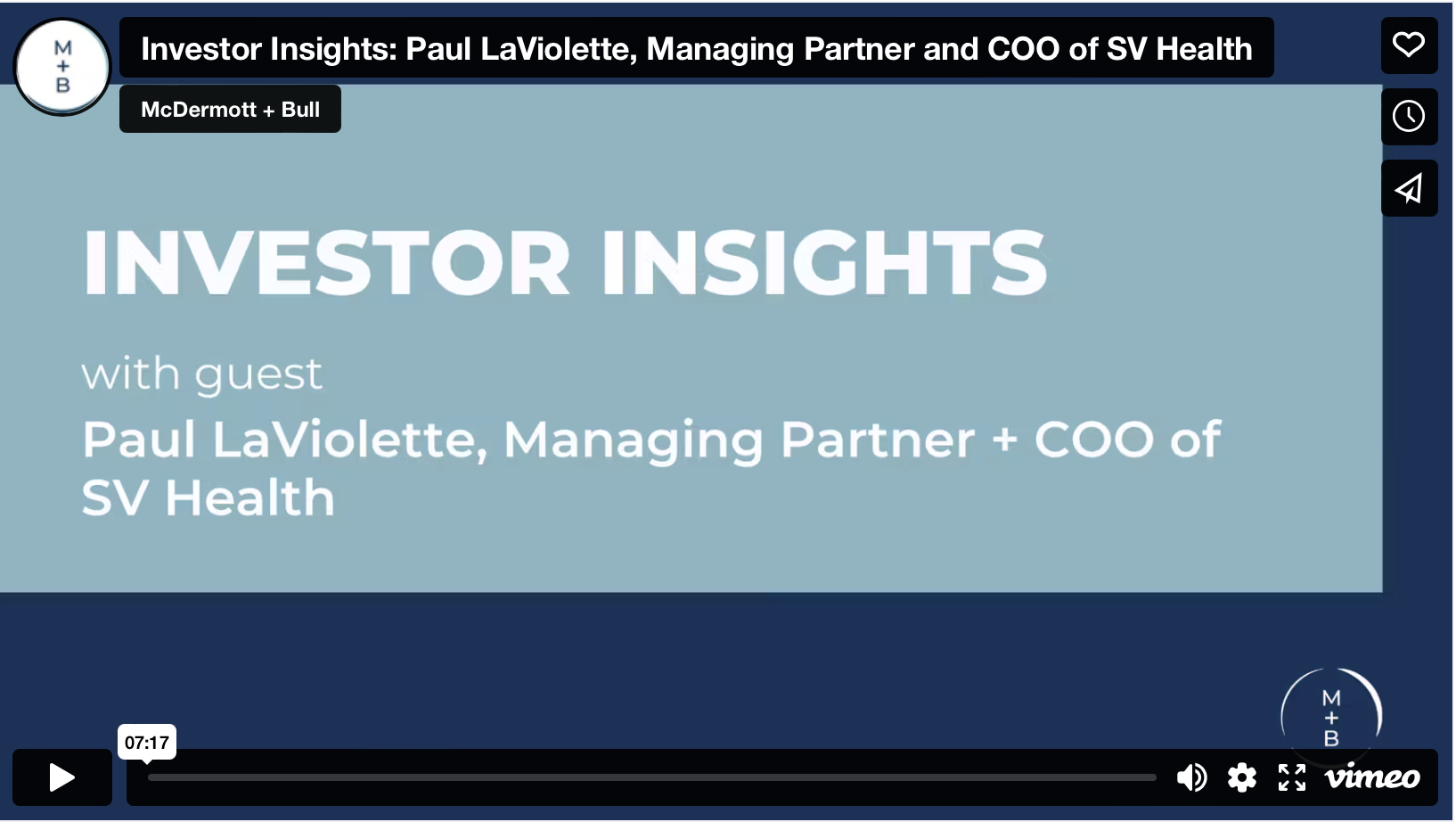 Investor Insights: Paul LaViolette, Managing Partner and COO of SV Health