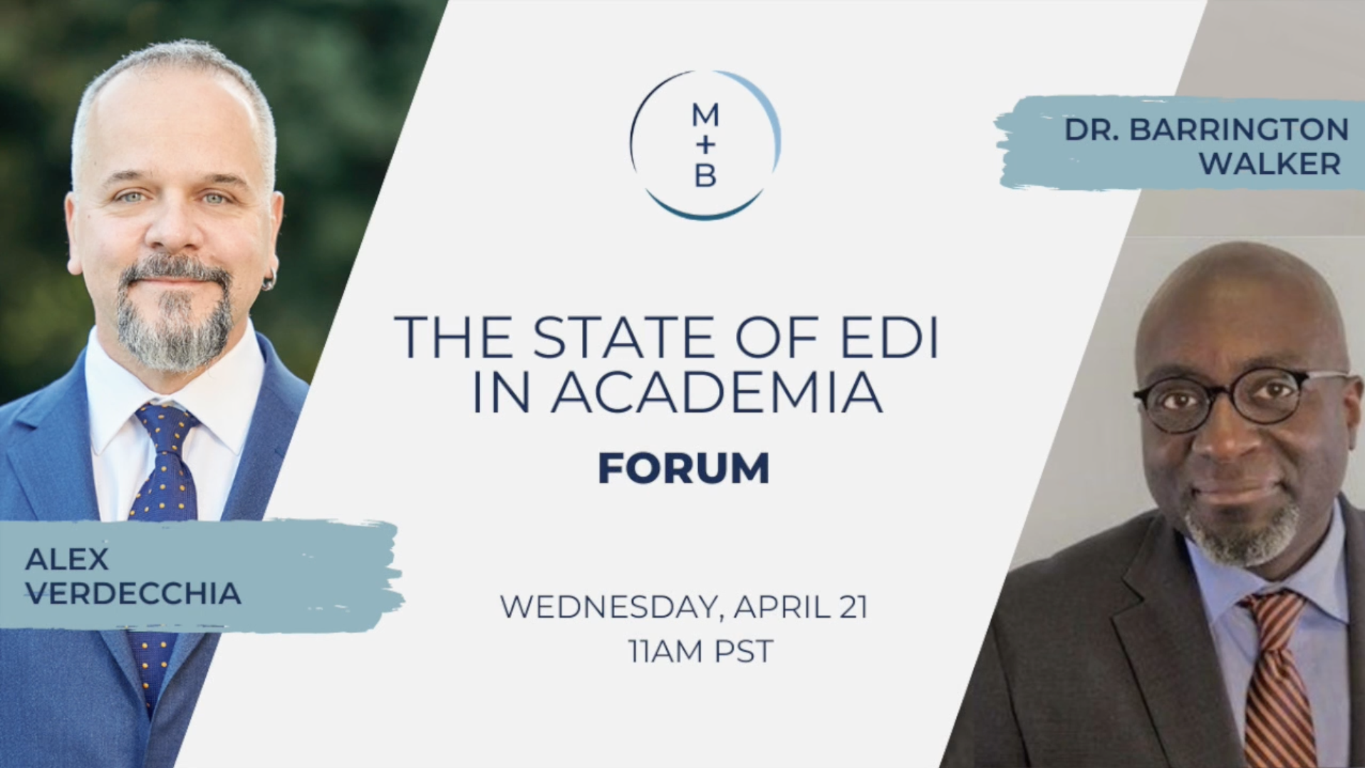 The State of EDI in Academia Forum with Alex Verdecchia and Dr. Barrington Walker